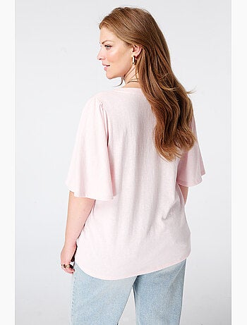 Ms mode t shirt avec col en v