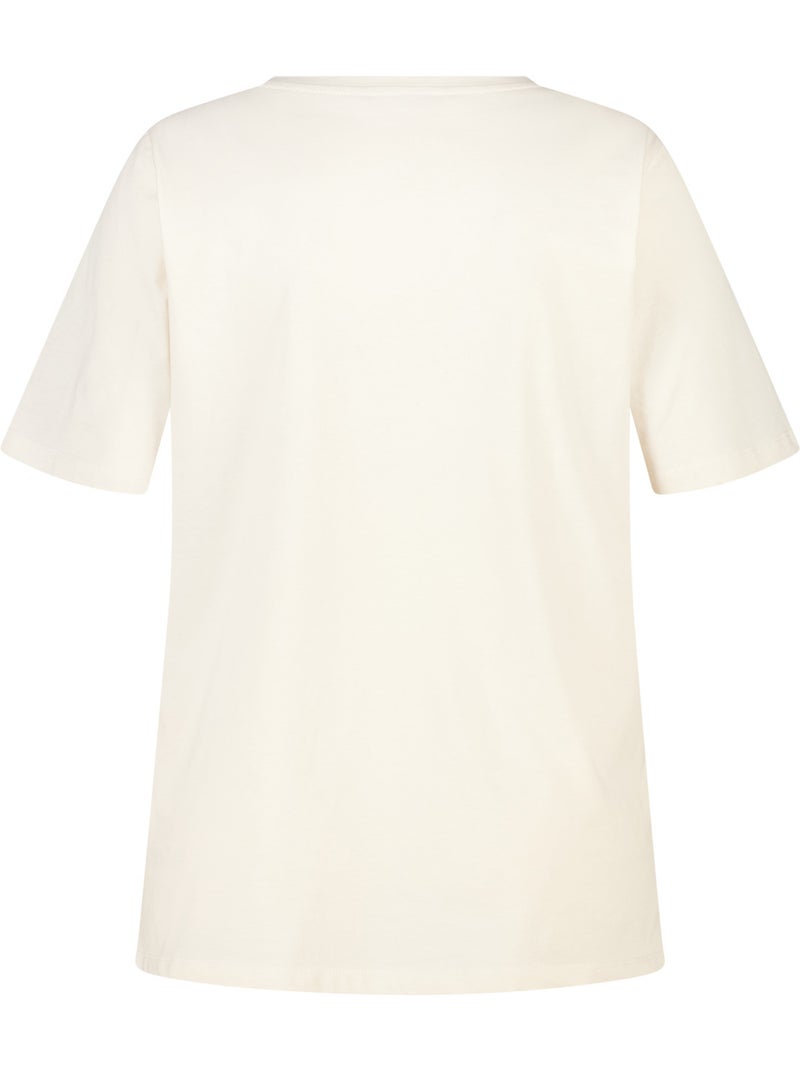 Ms mode t shirt avec texte Beige - Kiabi
