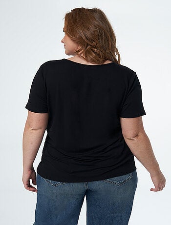 MS MODE T-shirt Lot de 2 t-shirts avec col en V