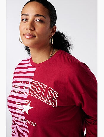 Ms mode t shirt rayé à manches longues