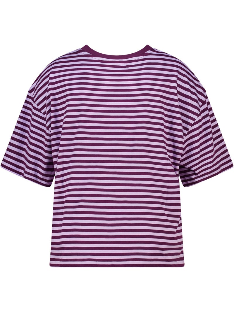 Ms mode t shirt rayé Violet clair - Kiabi