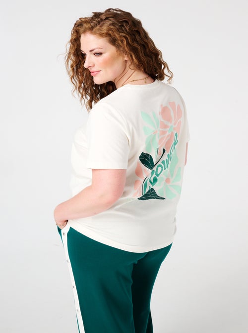 MS MODE T-shirt T-shirt à imprimé fleuri - Kiabi