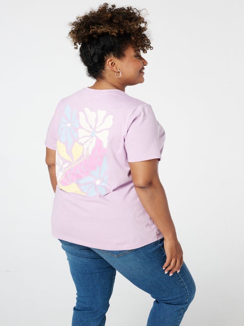 MS MODE T-shirt T-shirt à imprimé fleuri - Kiabi