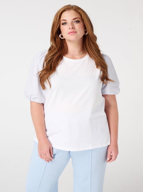 MS MODE T-shirt T-shirt à manches bouffantes - Kiabi