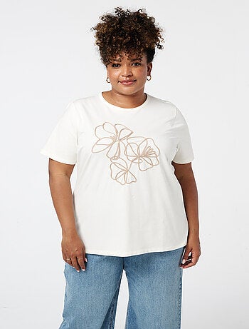 MS MODE T-shirt T-shirt avec broderie
