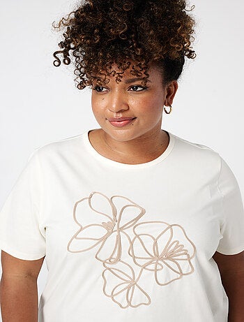 MS MODE T-shirt T-shirt avec broderie