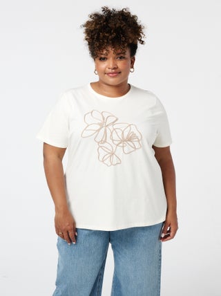 MS MODE T-shirt T-shirt avec broderie