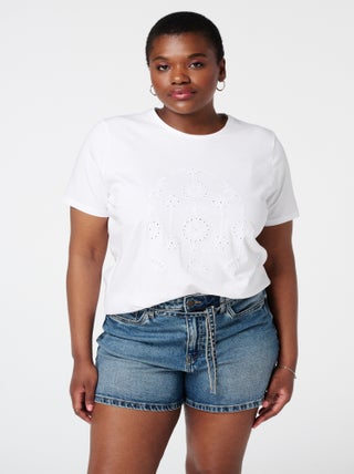 MS MODE T-shirt T-shirt avec broderie