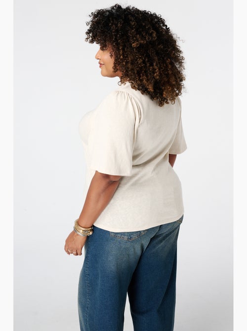 Ms Mode T-Shirt t shirt avec col en v - Kiabi Ms Mode T-Shirt t shirt avec col en v - Kiabi