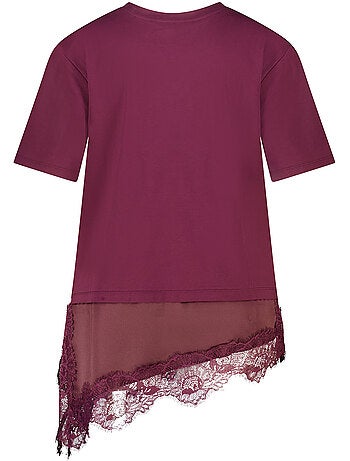MS MODE T-shirt T shirt avec dentelle