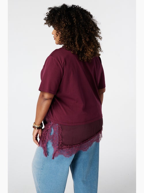 MS MODE T-shirt T shirt avec dentelle - Kiabi