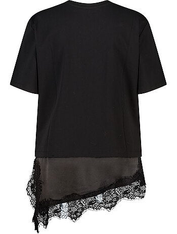 Ms Mode T-Shirt t shirt avec dentelle