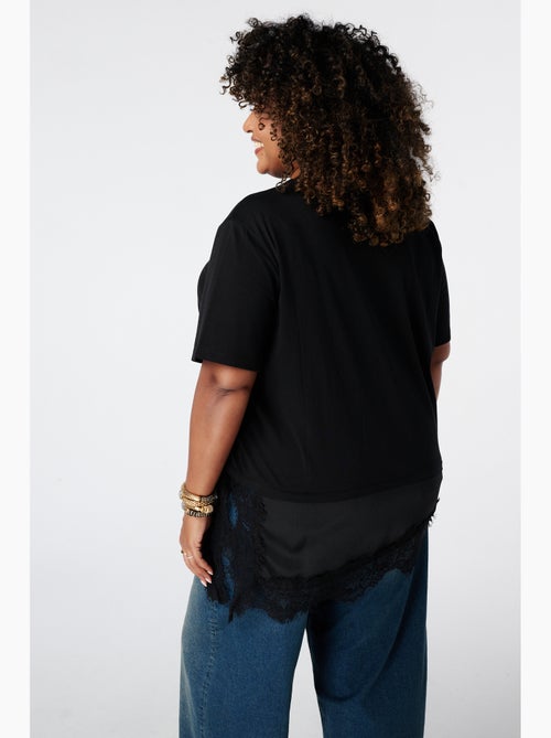 MS MODE T-shirt T shirt avec dentelle - Kiabi