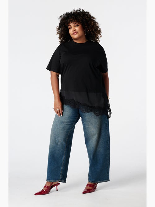 MS MODE T-shirt T shirt avec dentelle - Kiabi