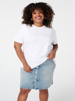 MS MODE T-shirt T-shirt avec des cœurs