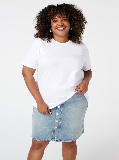 MS MODE T-shirt T-shirt avec des cœurs - Kiabi