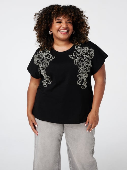 MS MODE T-shirt T-shirt avec détails - Kiabi
