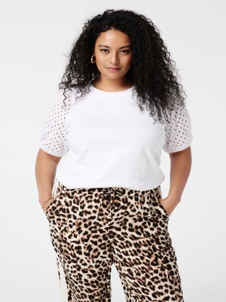MS MODE T-shirt T-shirt avec détails sur les manches