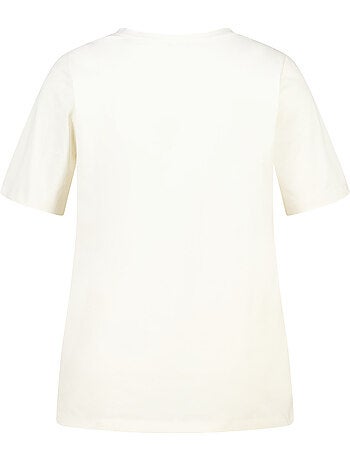 MS MODE T-shirt T shirt avec illustration en dentelle