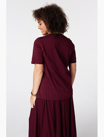 MS MODE T-shirt T shirt avec illustration en dentelle