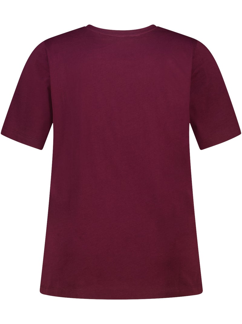 MS MODE T-shirt T shirt avec illustration en dentelle Bordeaux - Kiabi