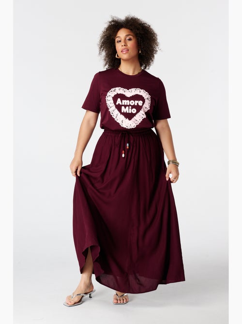 MS MODE T-shirt T shirt avec illustration en dentelle - Kiabi MS MODE T-shirt T shirt avec illustration en dentelle - Kiabi