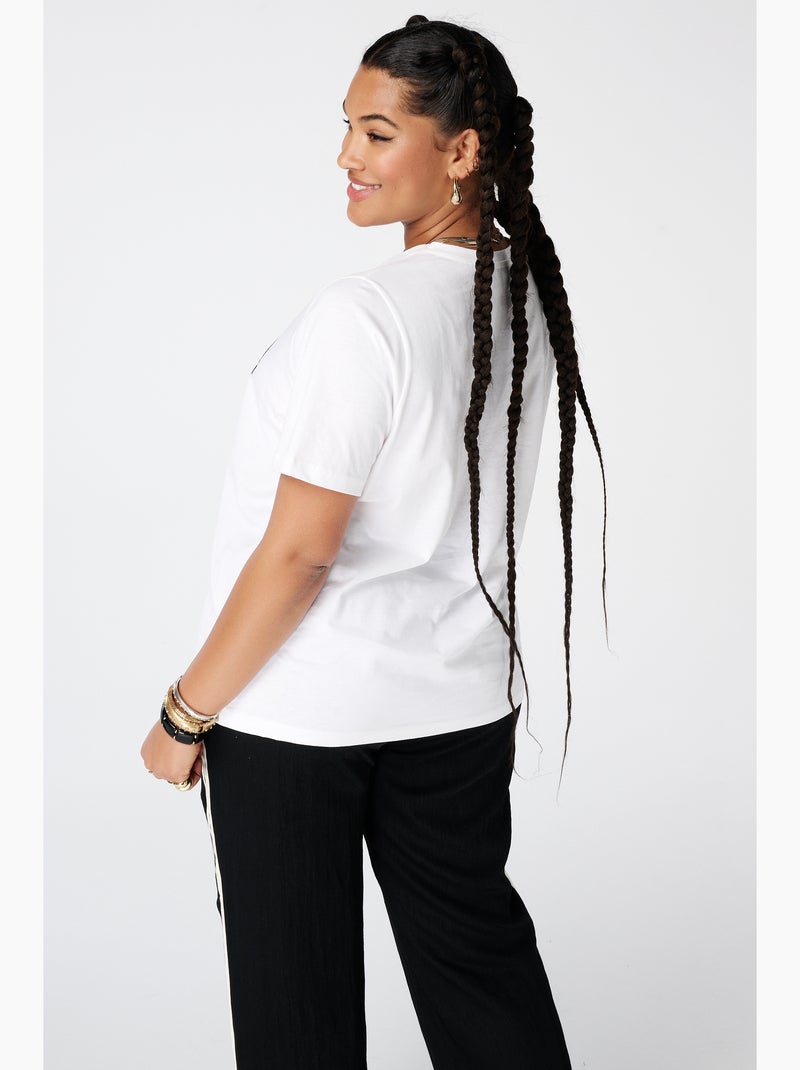MS MODE T-shirt T shirt avec imprimé Blanc - Kiabi
