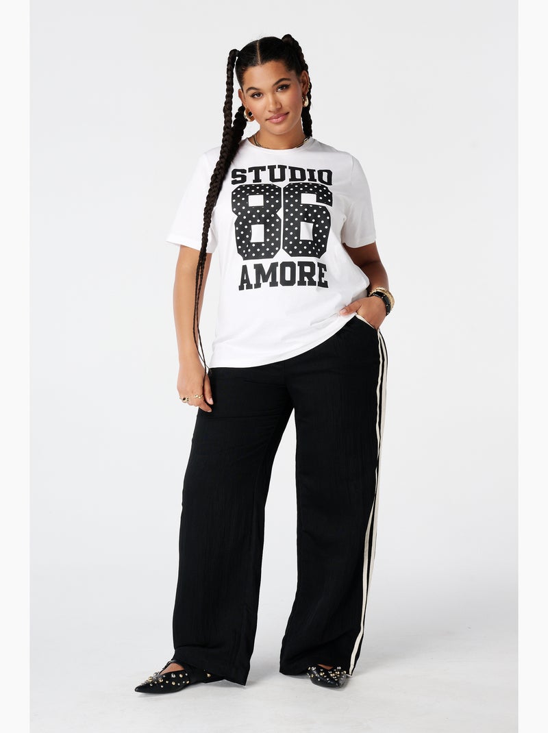 MS MODE T-shirt T shirt avec imprimé Blanc - Kiabi