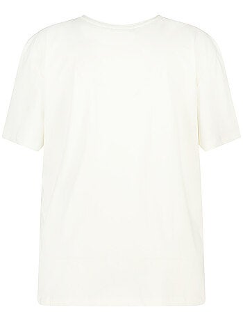 MS MODE T-shirt T-shirt avec imprimé brodé