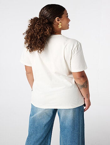 MS MODE T-shirt T-shirt avec imprimé brodé