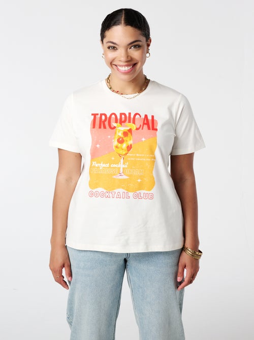 MS MODE T-shirt T-shirt avec imprimé tropical - Kiabi