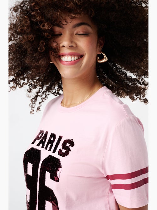 MS MODE T-shirt T-shirt avec paillettes - Kiabi