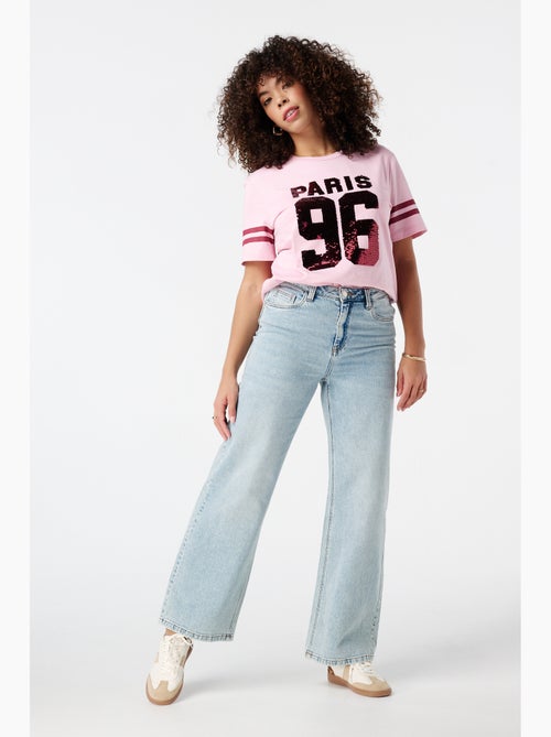 MS MODE T-shirt T-shirt avec paillettes - Kiabi
