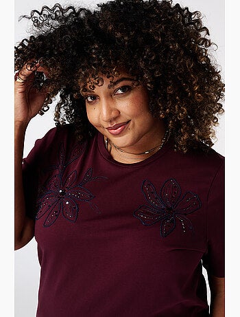 MS MODE T-shirt T shirt avec perles
