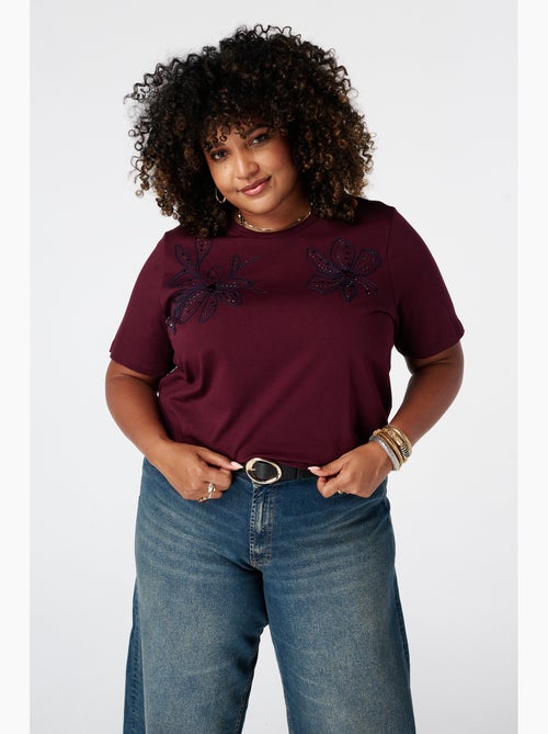 MS MODE T-shirt T shirt avec perles - Kiabi