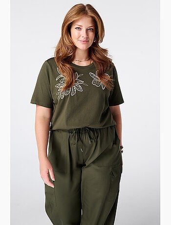 MS MODE T-shirt T shirt avec perles