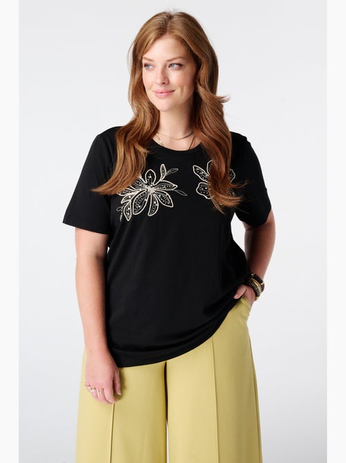 MS MODE T-shirt T shirt avec perles - Kiabi