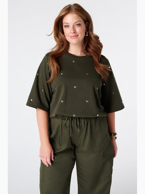MS MODE T-shirt T shirt en tissu sweat - Kiabi