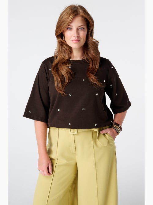 MS MODE T-shirt T shirt en tissu sweat - Kiabi
