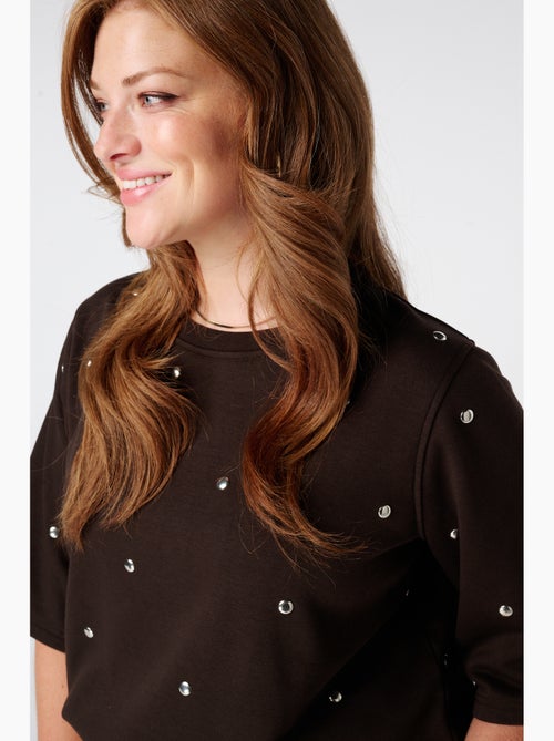 MS MODE T-shirt T shirt en tissu sweat - Kiabi