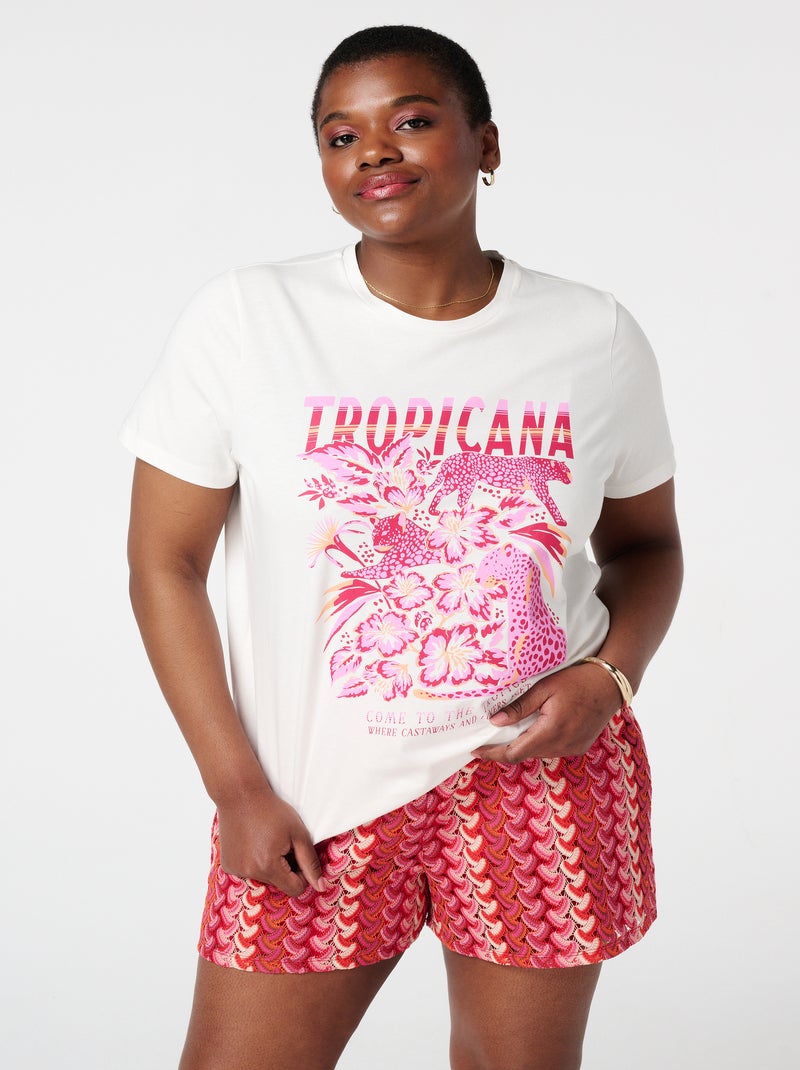 MS MODE T-shirt T-shirt imprimé Blanc - Kiabi