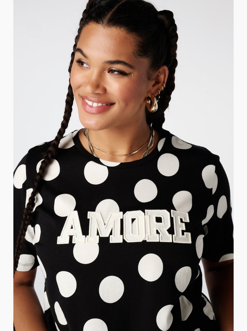 MS MODE T-shirt T shirt imprimé Nude - Kiabi
