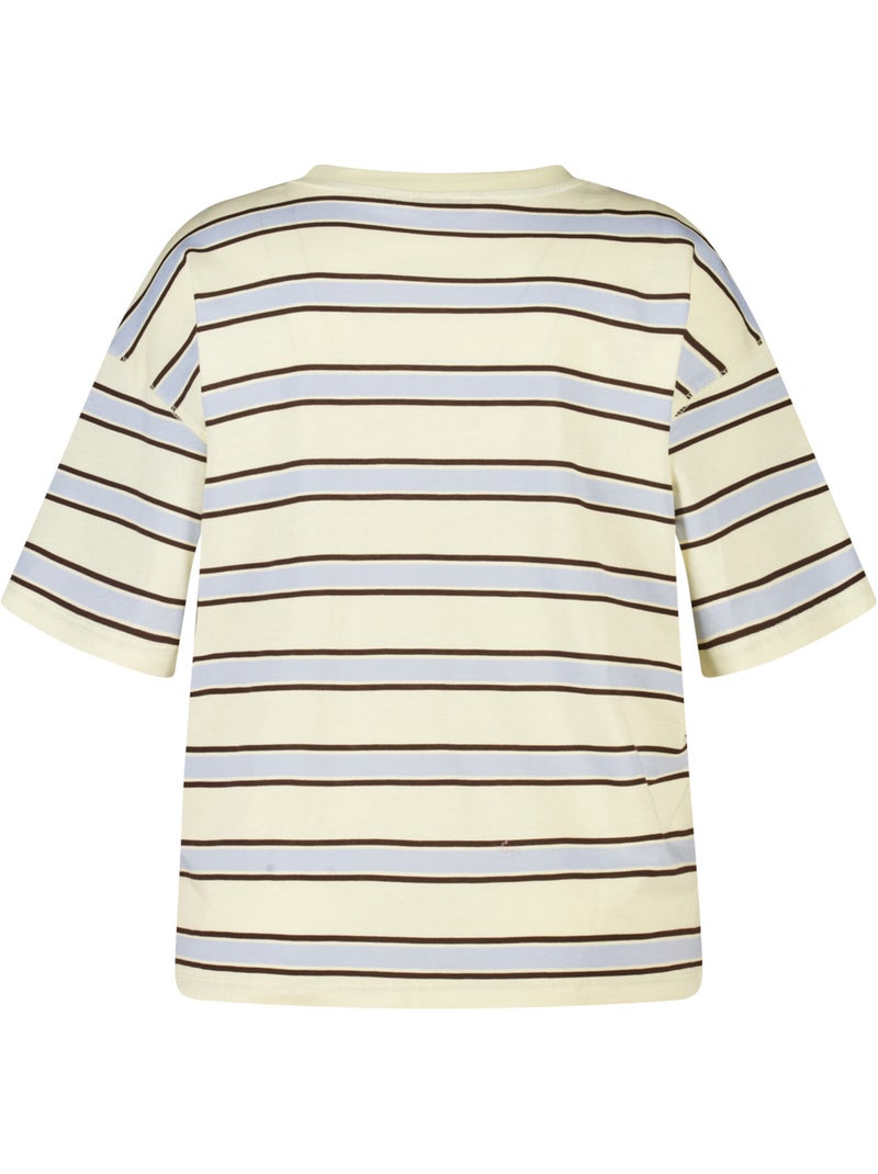 MS MODE T-shirt T shirt oversize avec illustration Jaune - Kiabi