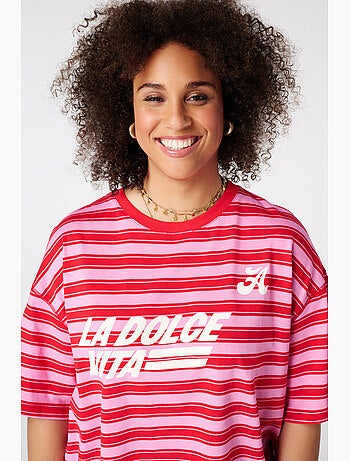 MS MODE T-shirt T shirt oversize avec illustration