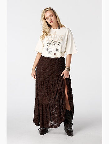 MS MODE T-shirt T shirt oversize avec imprimé