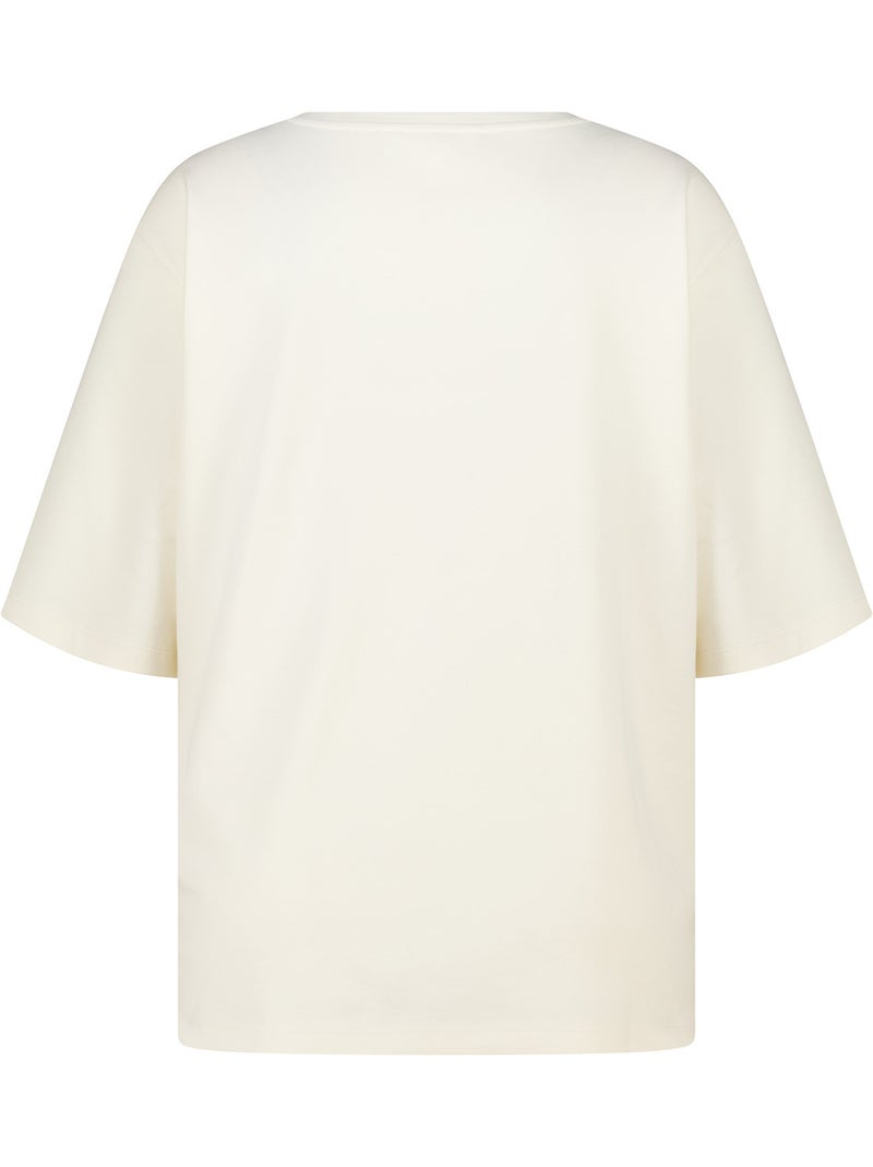 MS MODE T-shirt T shirt oversize avec imprimé Beige - Kiabi