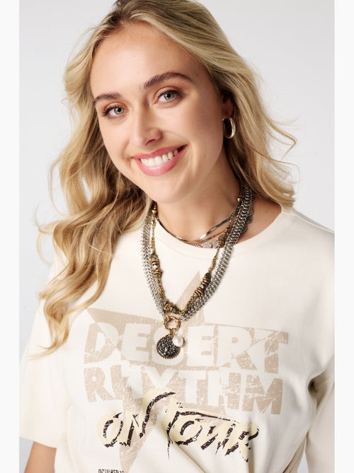 MS MODE T-shirt T shirt oversize avec imprimé - Kiabi