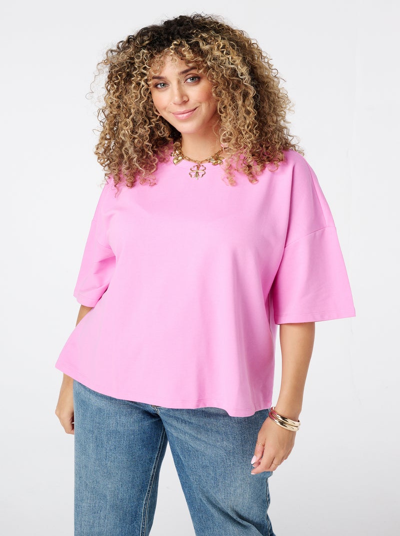 MS MODE T-shirt T-shirt oversize Rose - Kiabi