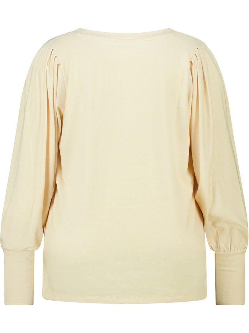 Ms mode top à manches bouffantes Jaune clair - Kiabi