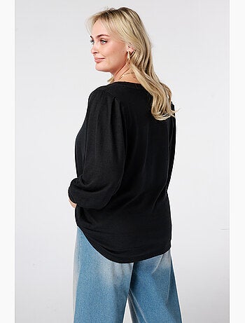 Ms mode top à manches bouffantes
